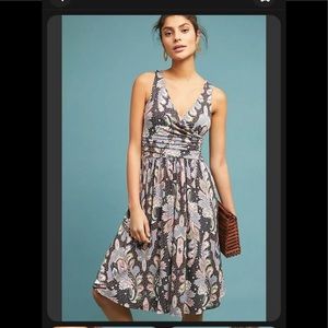 Maeve Leslie Faux Wrap Midi Dress